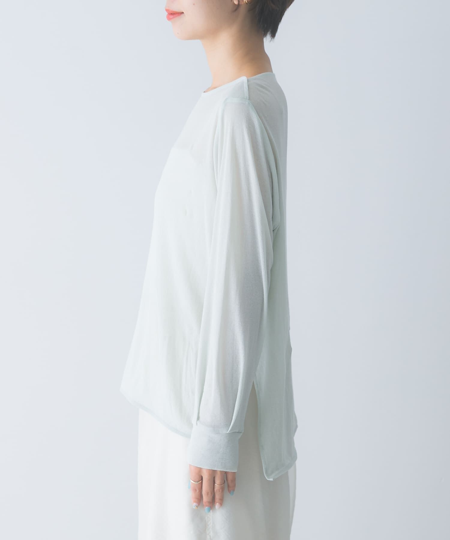 URBAN RESEARCH ROSSO「スーピマコットンボートネックTEE」|Tシャツ・カットソー|