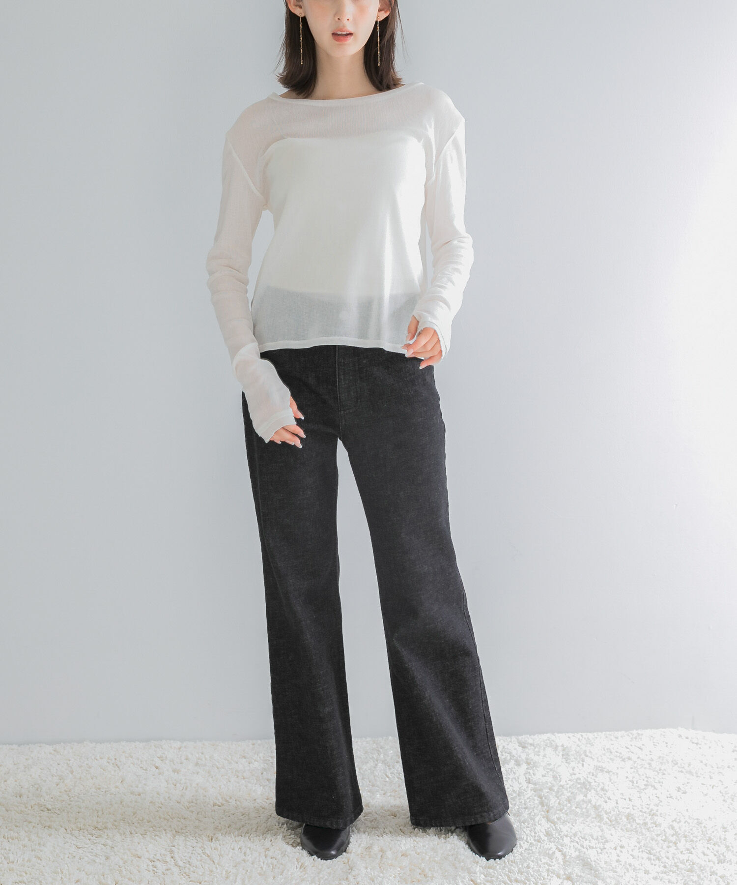 URBAN RESEARCH ROSSO「コットンチュールドッキングカットソー」|Tシャツ・カットソー|