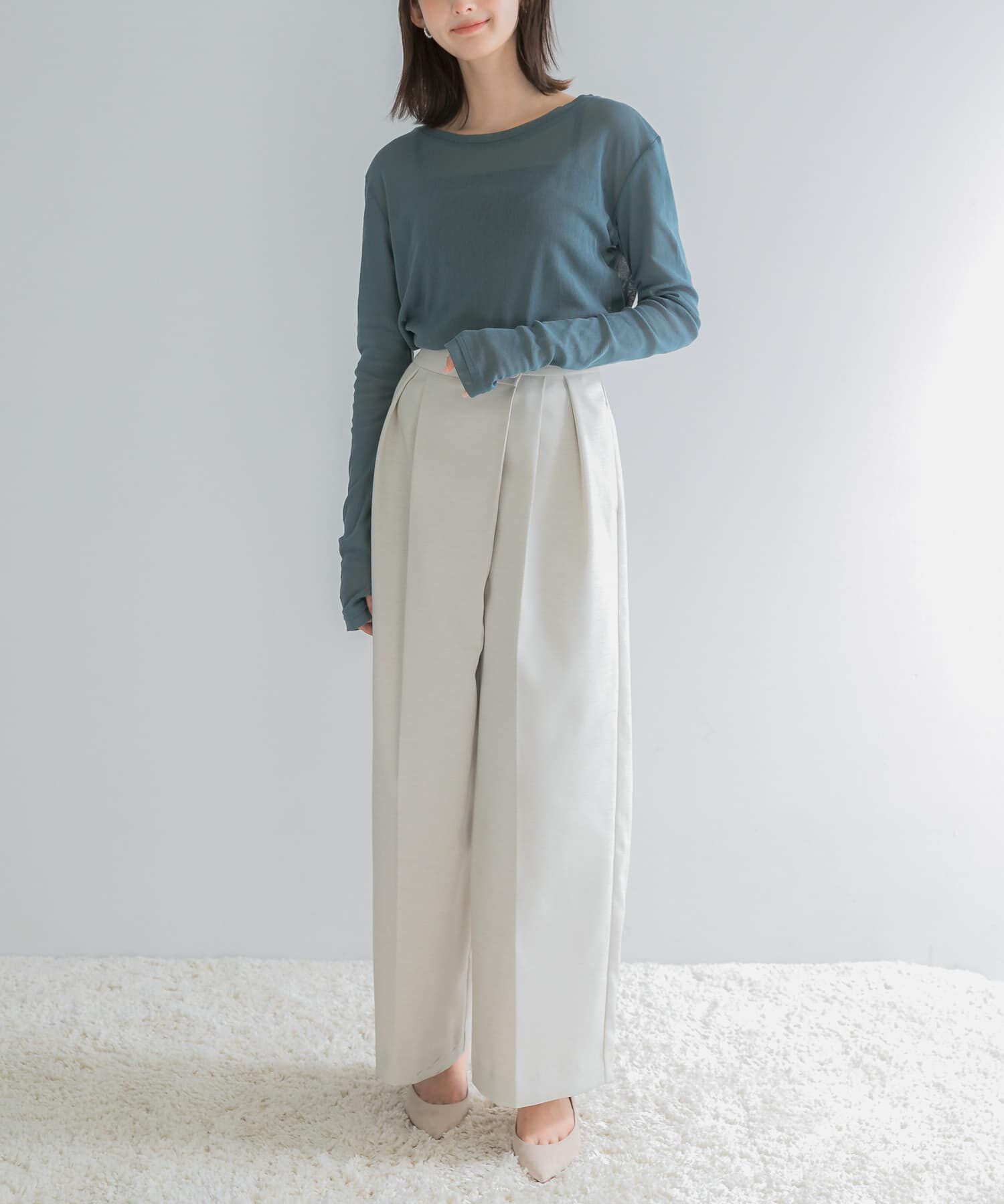URBAN RESEARCH ROSSO「コットンチュールドッキングカットソー」|Tシャツ・カットソー|