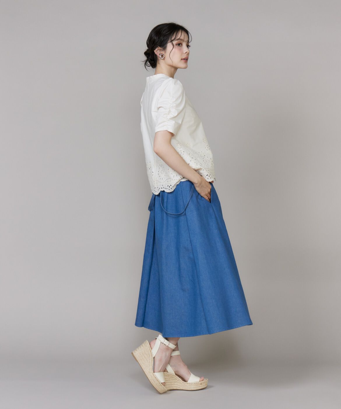 Maglie le cassetto「《M Maglie le cassetto》ラッシュガードレースブラウス《UVカット・撥水加工》」|シャツ・ブラウス|
