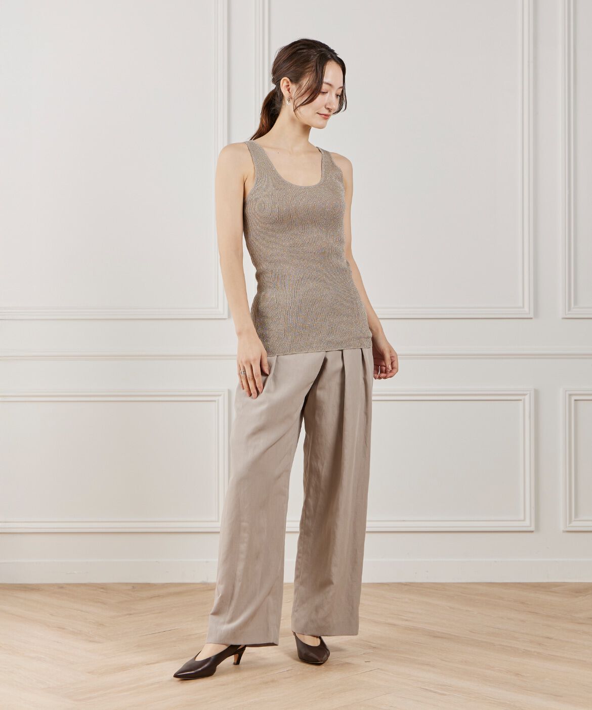 la veille by SUPERIOR CLOSET「《大きいサイズ》ラップパンツ」|スラックス|