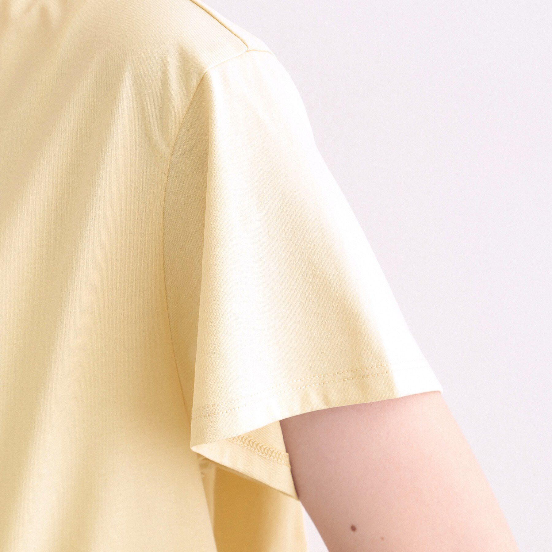 OPAQUE.CLIP「【接触冷感】アシメフリルドッキングカットソー《UVケア／洗濯機OK》」|Tシャツ・カットソー|
