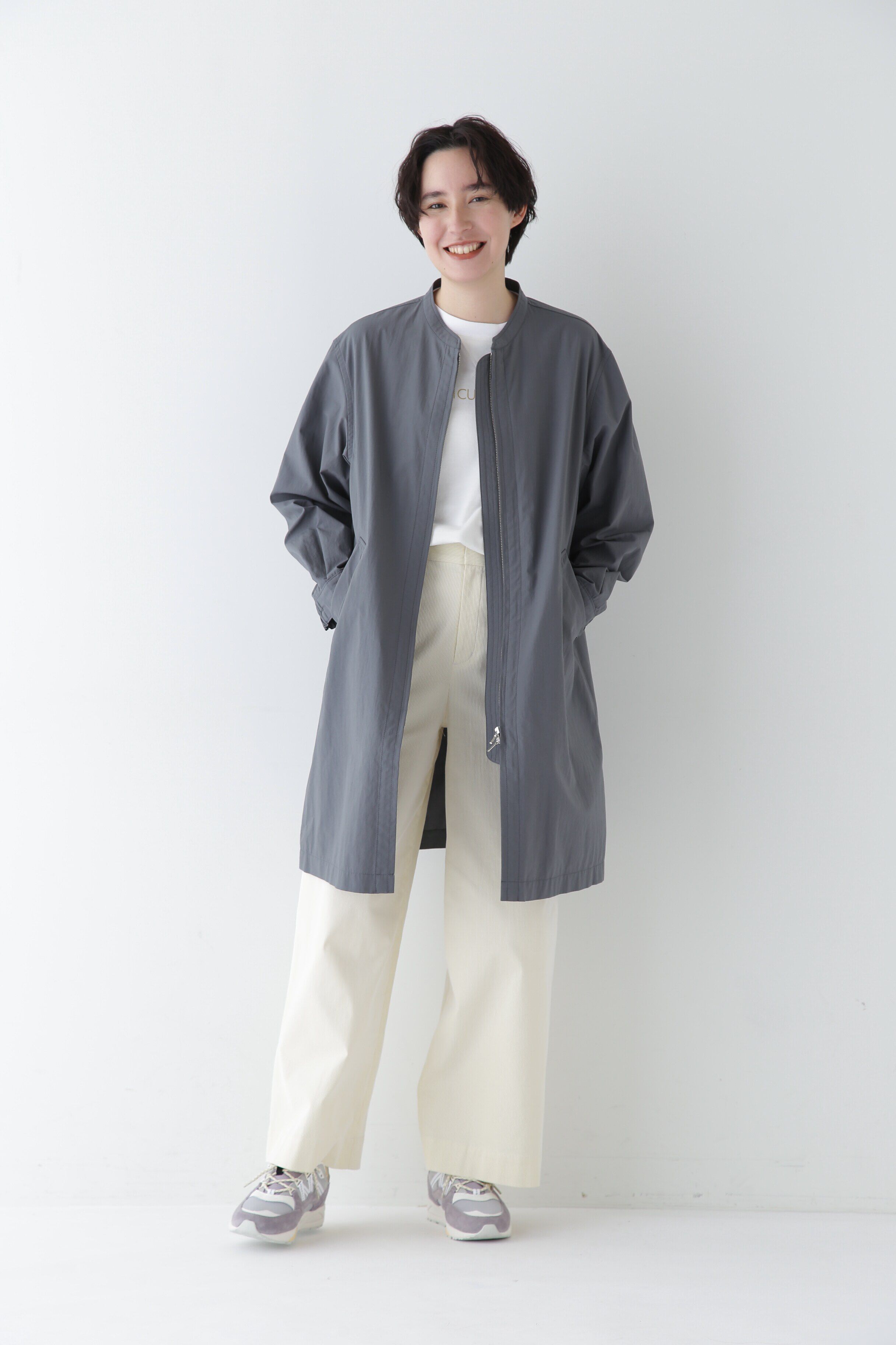  「◆コットンナイロンダンプスタンドカラーコート」|その他|