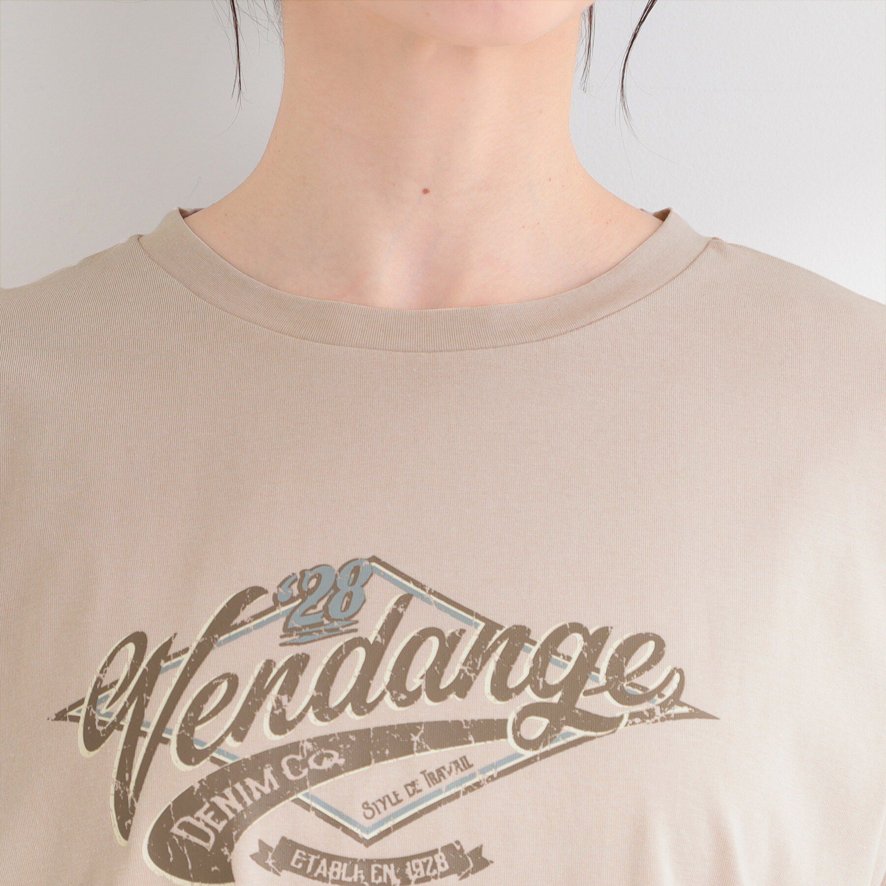 SHOO･LA･RUE「【S-LL/洗濯機可】選べる3柄 ヴィンテージ風こなれアソートTシャツ」|Tシャツ・カットソー|