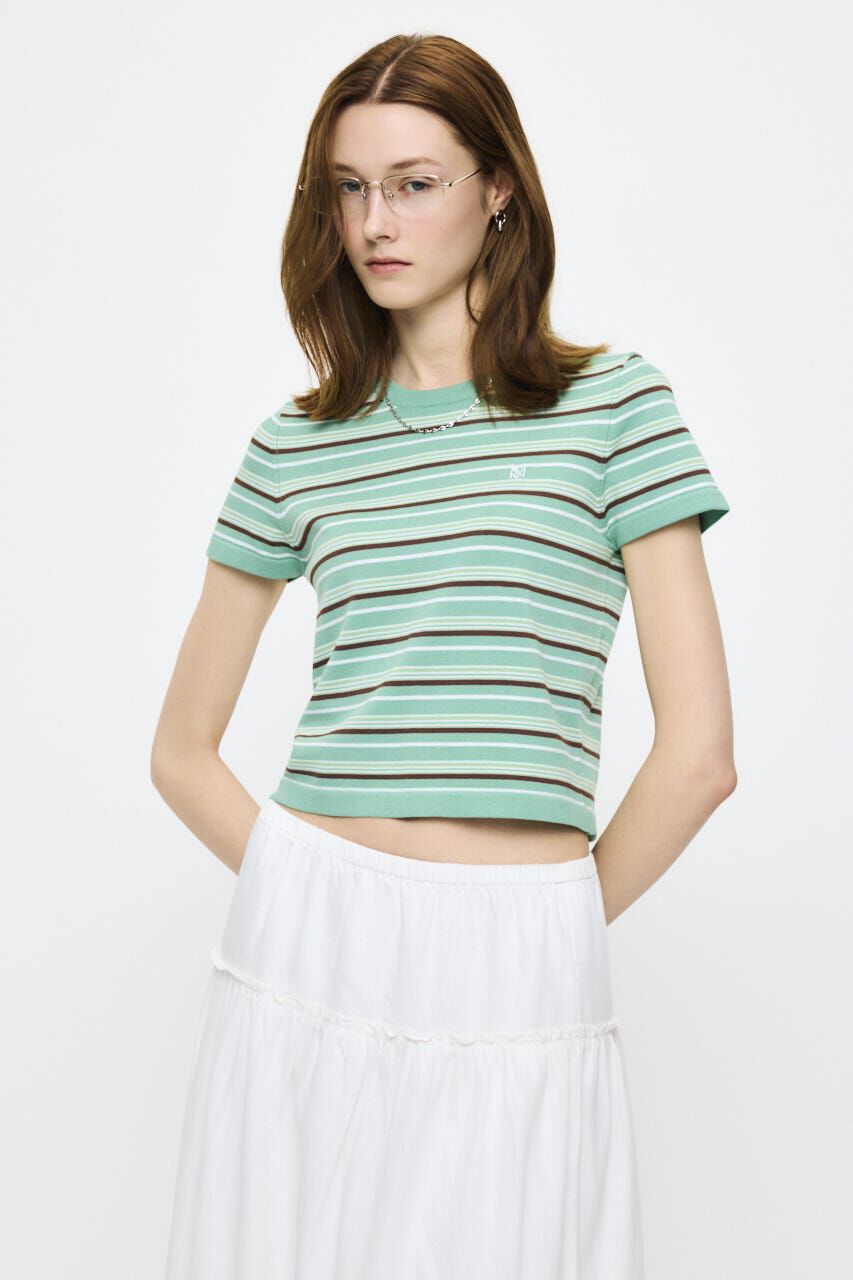 MOUSSY「MULTI BORDER BABY ティ」|ニット・セーター|