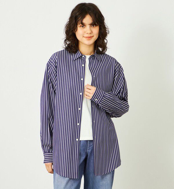 MACKINTOSH PHILOSOPHY「GREY LABEL レギュラーカラーシャツTHOMAS MASON製」|シャツ・ブラウス|ネイビー