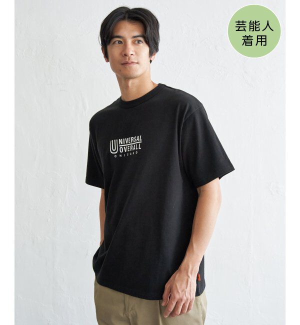 ikka「【MonoMax &times; 小泉孝太郎】UNIVERSAL OVERALL ユニバーサルオーバーオール DAILYプリントTシャツ」|Tシャツ・カットソー|ブラック