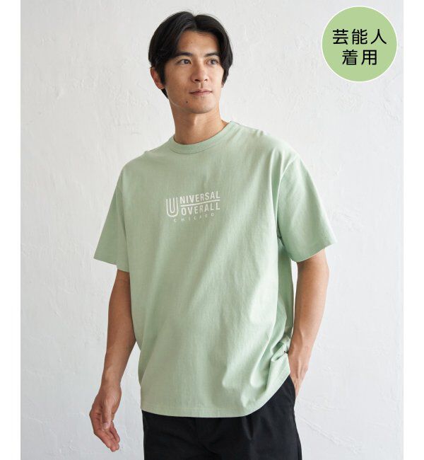 ikka「【MonoMax &times; 小泉孝太郎】UNIVERSAL OVERALL ユニバーサルオーバーオール DAILYプリントTシャツ」|Tシャツ・カットソー|グリーン