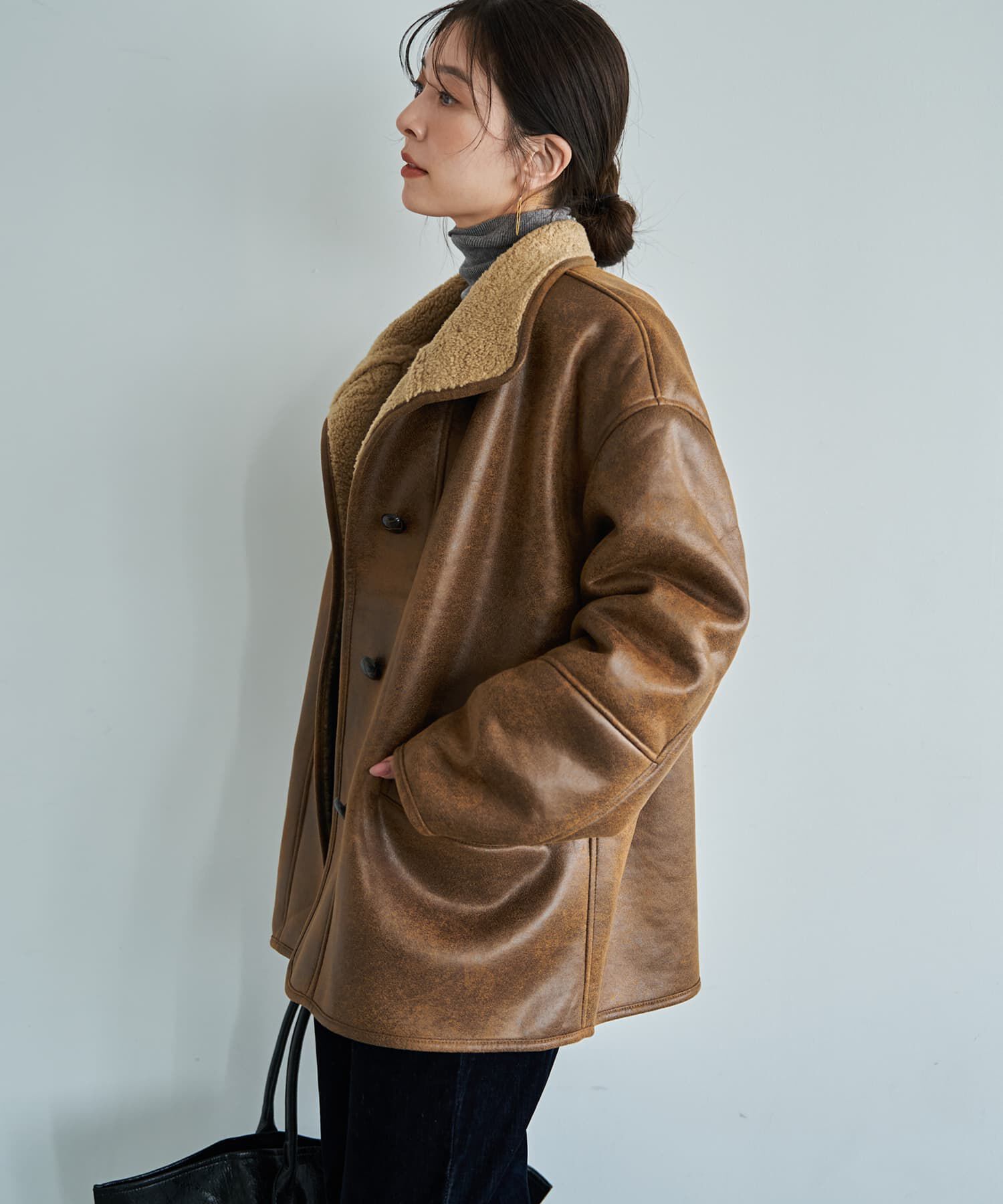 STYLE DELI「フェイクムートンオーバーコート」|その他|
