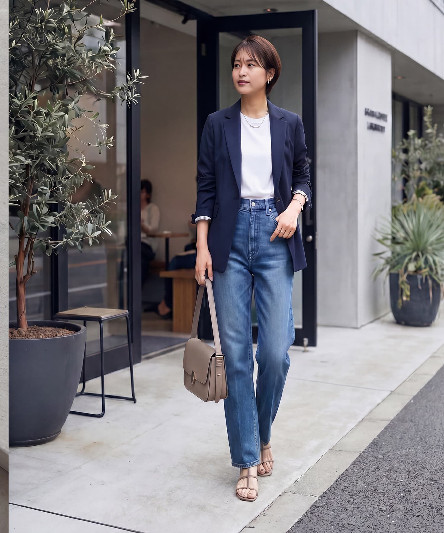 STYLE DELI「【DELI by】ボックスチェーンドロップチャームネックレス」|ネックレス|