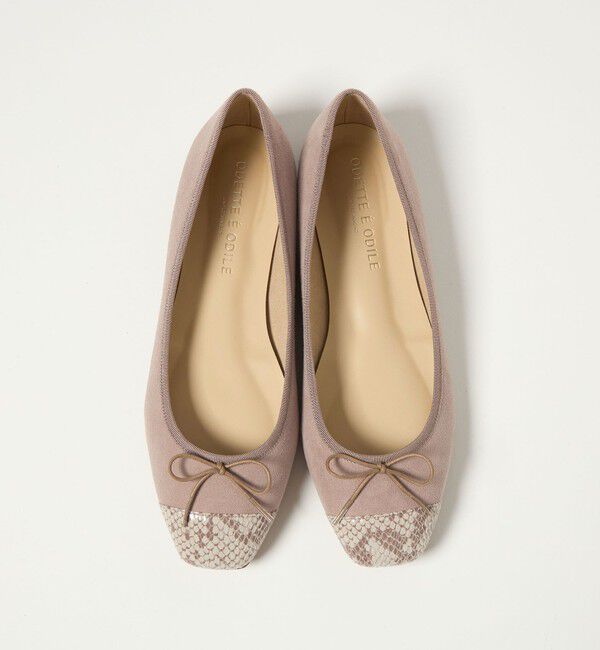 ODETTE E ODILE「【WEB限定】バレエコンビ スクエアフラット10&uarr;」|バレエシューズ|BEIGE