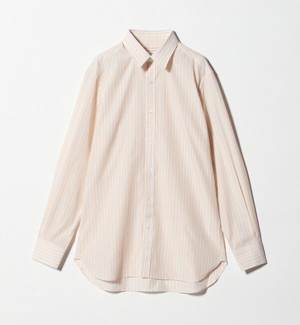 UNITED ARROWS「ALBINI オルタネートストライプ ラウンド レギュラーカラーシャツ」|シャツ・ブラウス|