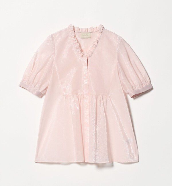 UNITED ARROWS「LINEAESSE Vネック パフブラウス ‐ウォッシャブル‐」|シャツ・ブラウス|