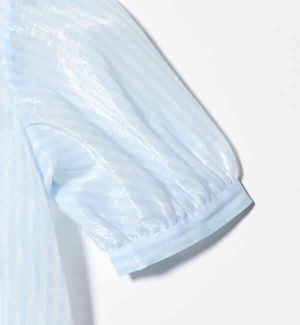 UNITED ARROWS「LINEAESSE Vネック パフブラウス ‐ウォッシャブル‐」|シャツ・ブラウス|
