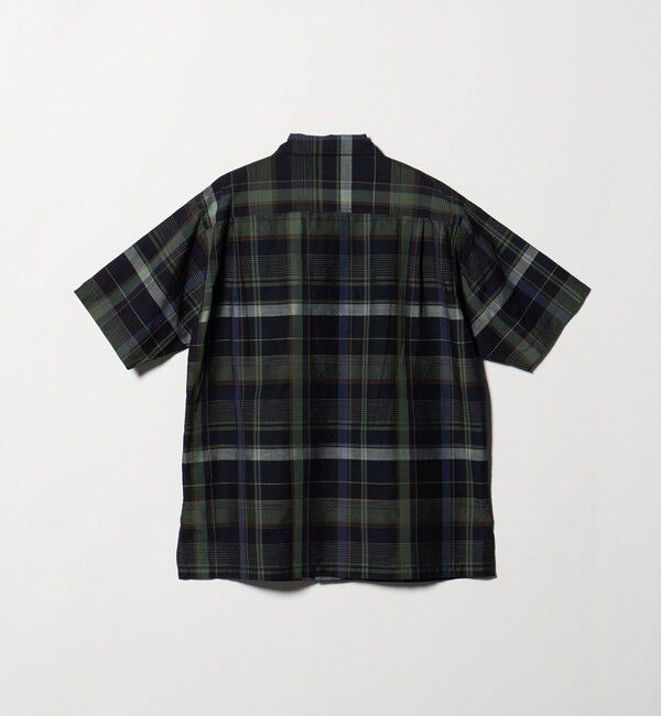 UNITED ARROWS「コットン/リネン ダークマドラスチェック オープンカラーシャツ」|シャツ・ブラウス|