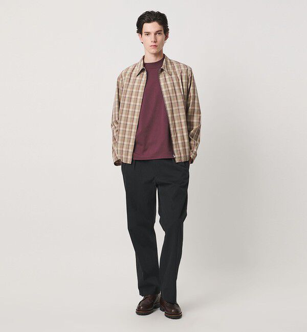 UNITED ARROWS「ALBINI オーガニックコトン モックネック ロングスリーブ Tシャツ 抗菌防臭」|Tシャツ・カットソー|