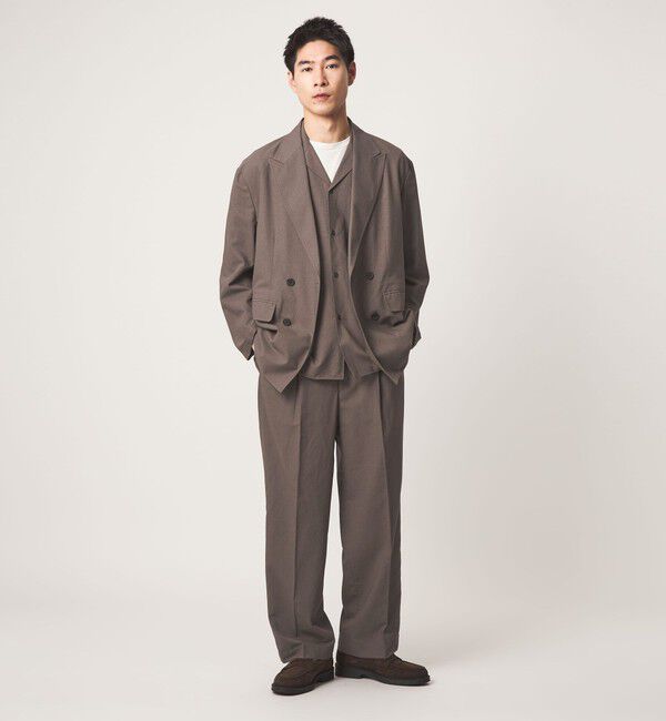 UNITED ARROWS green label relaxing「TR 和紙 2プリーツ スラックス W4」|スラックス|