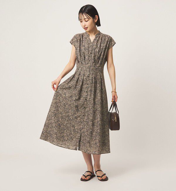 UNITED ARROWS green label relaxing「シアー タック フレア フレンチスリーブ ワンピース」|ワンピース|その他1