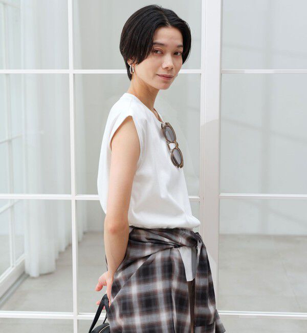 UNITED ARROWS green label relaxing「フレンチスリーブ Tシャツ 汗染み防止」|Tシャツ・カットソー|