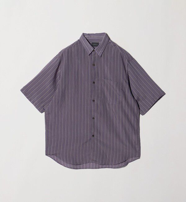 UNITED ARROWS green label relaxing「フィブリル ストライプ ジャストルーズ 半袖 シャツ」|シャツ・ブラウス|