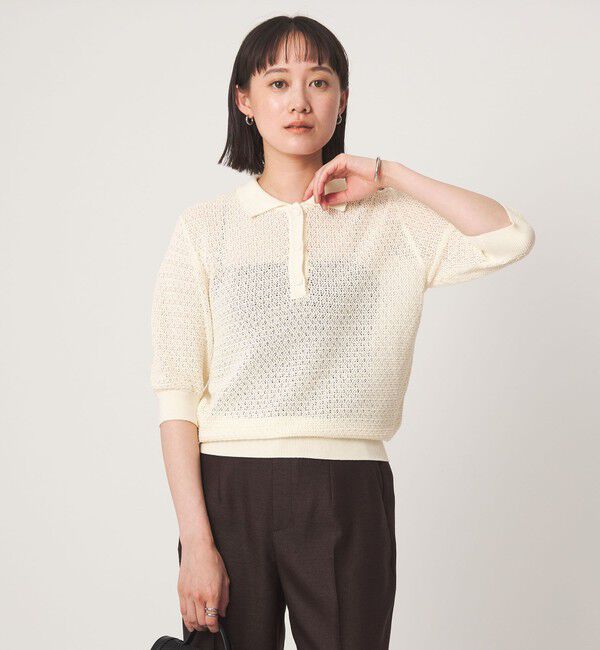 UNITED ARROWS green label relaxing「エリツキ ショートスリーブ ニット」|ニット・セーター|