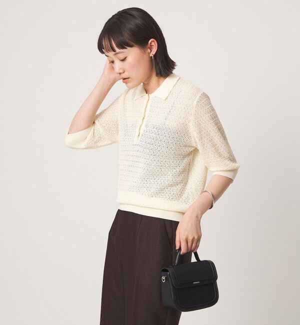 UNITED ARROWS green label relaxing「エリツキ ショートスリーブ ニット」|ニット・セーター|