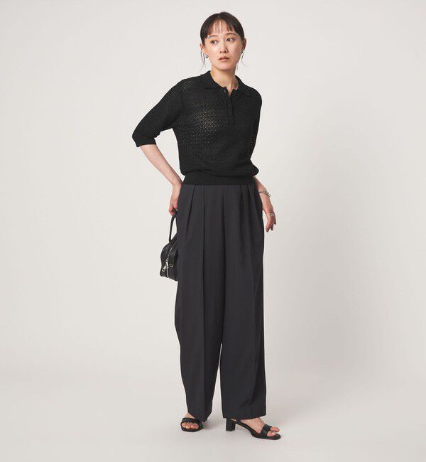 UNITED ARROWS green label relaxing「エリツキ ショートスリーブ ニット」|ニット・セーター|