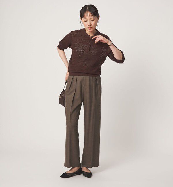 UNITED ARROWS green label relaxing「エリツキ ショートスリーブ ニット」|ニット・セーター|