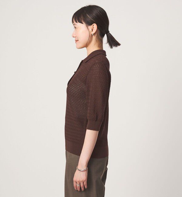 UNITED ARROWS green label relaxing「エリツキ ショートスリーブ ニット」|ニット・セーター|