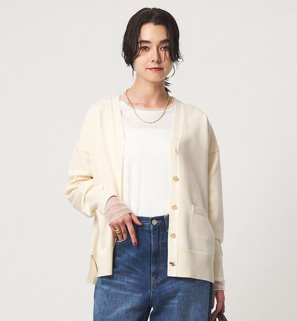 UNITED ARROWS green label relaxing「Vネック ニット カーディガン ウォッシャブル」|カーディガン|