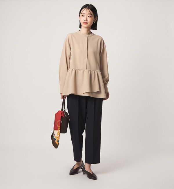 UNITED ARROWS green label relaxing「ツイル ペプラム ブラウス マシンウォッシャブル ストレッチ」|シャツ・ブラウス|