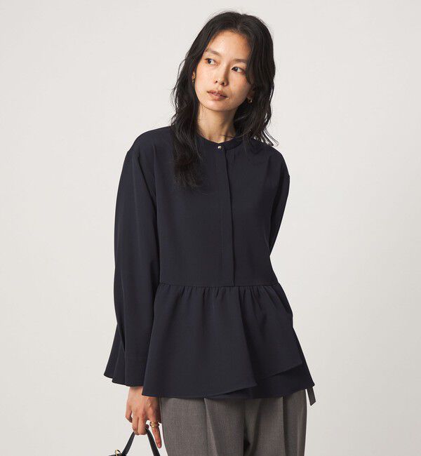 UNITED ARROWS green label relaxing「ツイル ペプラム ブラウス マシンウォッシャブル ストレッチ」|シャツ・ブラウス|