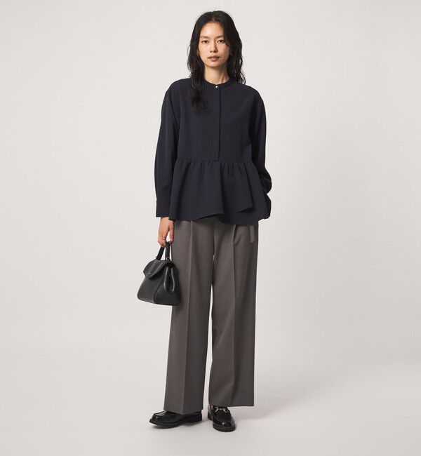 UNITED ARROWS green label relaxing「ツイル ペプラム ブラウス マシンウォッシャブル ストレッチ」|シャツ・ブラウス|