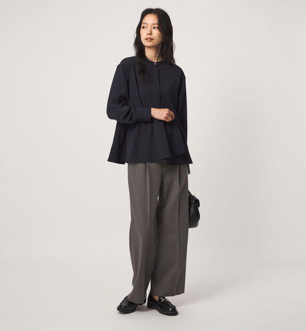 UNITED ARROWS green label relaxing「ツイル ペプラム ブラウス マシンウォッシャブル ストレッチ」|シャツ・ブラウス|