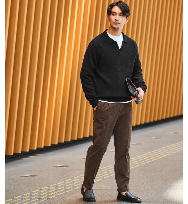 UNITED ARROWS green label relaxing「【WEB限定】JUST fit コーデュロイ 1プリーツ イージーパンツ」|チノ|