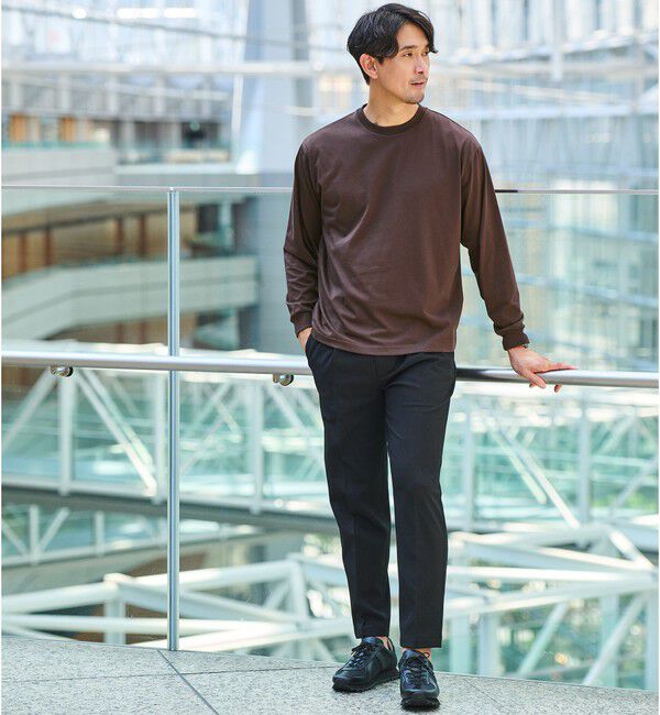 UNITED ARROWS green label relaxing「【WEB限定】JUST fit ウールライク 1プリーツ イージーパンツ -ストレッチ-」|チノ|