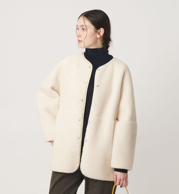 BEAUTY&YOUTH UNITED ARROWS「【WEB限定】ボア&times;フェイクムートン リバーシブルジャケット 」|その他|OFF WHITE