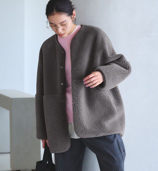 BEAUTY&YOUTH UNITED ARROWS「【WEB限定】ボア&times;フェイクムートン リバーシブルジャケット 」|その他|