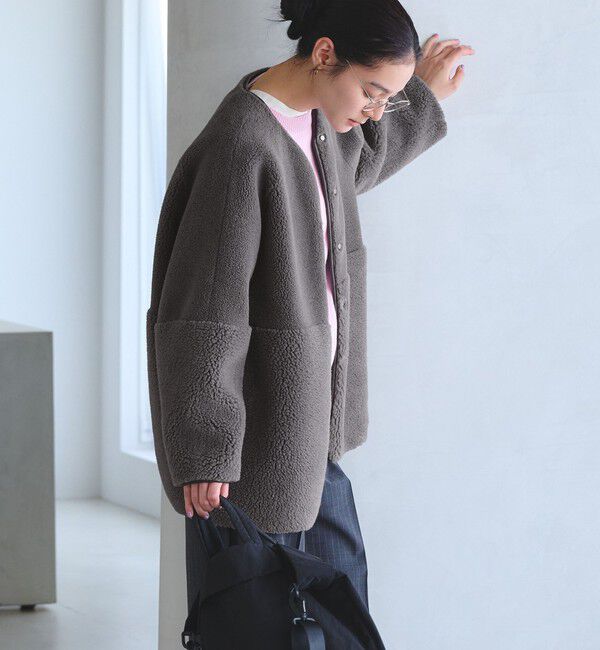 BEAUTY&YOUTH UNITED ARROWS「【WEB限定】ボア&times;フェイクムートン リバーシブルジャケット 」|その他|