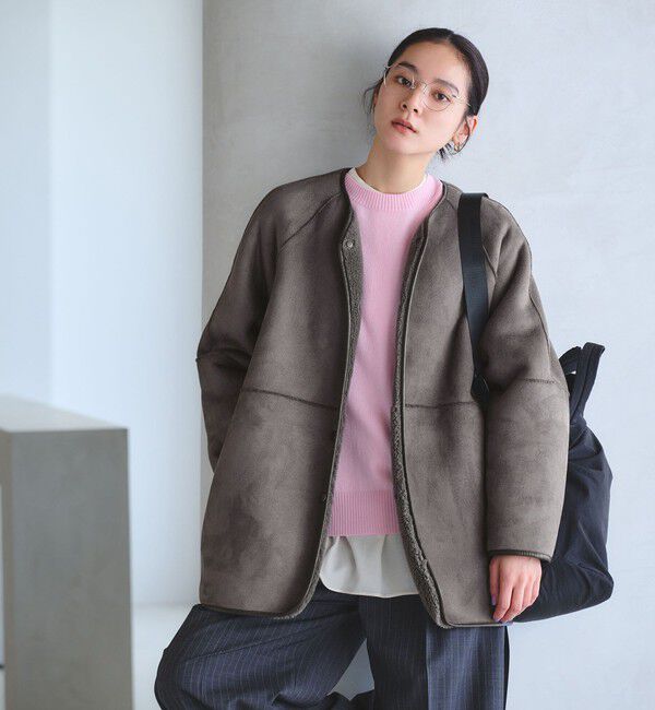 BEAUTY&YOUTH UNITED ARROWS「【WEB限定】ボア&times;フェイクムートン リバーシブルジャケット 」|その他|