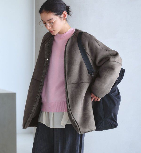 BEAUTY&YOUTH UNITED ARROWS「【WEB限定】ボア&times;フェイクムートン リバーシブルジャケット 」|その他|