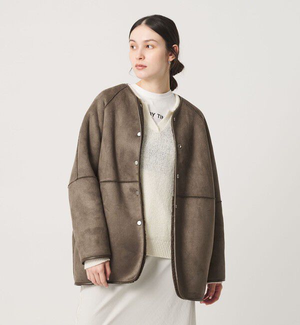 BEAUTY&YOUTH UNITED ARROWS「【WEB限定】ボア&times;フェイクムートン リバーシブルジャケット 」|その他|