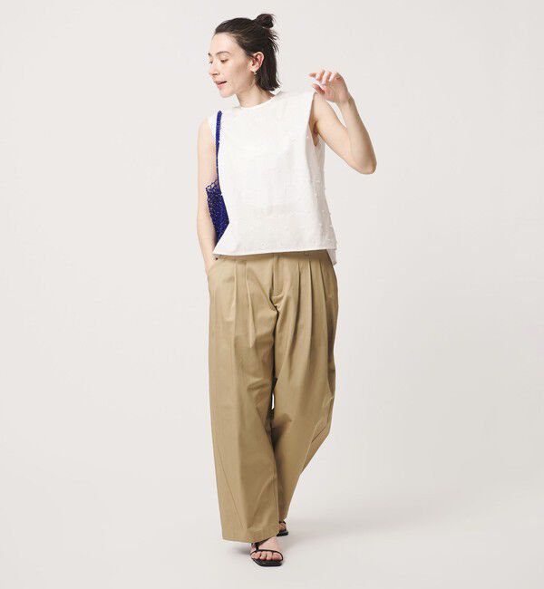 BEAUTY&YOUTH UNITED ARROWS「ドット ジャガード ノースリーブブラウス ウォッシャブル」|シャツ・ブラウス|