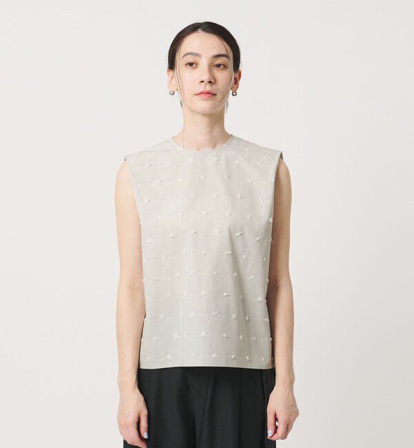 BEAUTY&YOUTH UNITED ARROWS「ドット ジャガード ノースリーブブラウス ウォッシャブル」|シャツ・ブラウス|