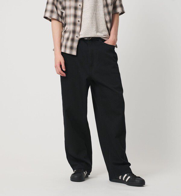 BEAUTY&YOUTH UNITED ARROWS「11.5oz ライト ハイツイスト テーパード デニム パンツ NO.9」|チノ|BLACK