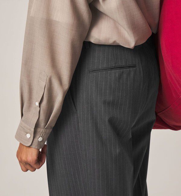 STEVEN ALAN「＜Steven Alan＞ TW ストライプ イン ツープリーツ ドレス トラウザーズ II」|スラックス|