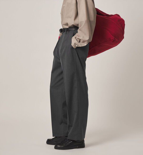 STEVEN ALAN「＜Steven Alan＞ TW ストライプ イン ツープリーツ ドレス トラウザーズ II」|スラックス|