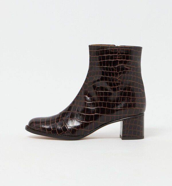STEVEN ALAN「＜Steven Alan＞カタオシ レザー ショートブーツ」|その他|DK.BROWN