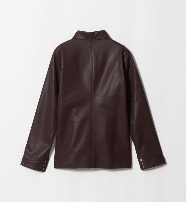ATTISESSION「＜ATTISESSION＞レザーライク カーブ カフス シャツ」|シャツ・ブラウス|