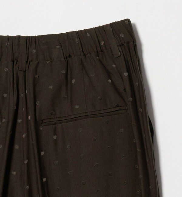 BEAUTY&YOUTH UNITED ARROWS「レーヨン ドットジャガード タック バックゴムパンツ/ダークブラウン」|その他|
